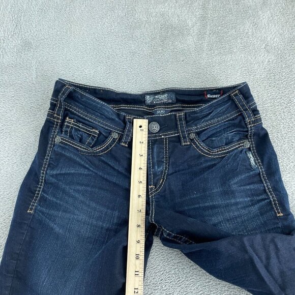 Silver Jeans Co. Suki Mid Capri Jeans Super Stretch W30/L22.5 Womens Denim 3732 - Picture 6 of 11